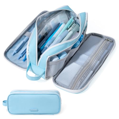 Four Candies Large Pencil Case, 3 Compartment Organizer Pouch