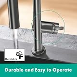hansgrohe Talis M54 - bateria kuchenna z wyciąganą wylewką, z sBox, 2 strumieniowa, kran kuchenny z wysokością wylewki 210 mm, jednouchwytowa armatura kuchenna, czarny chrom szczotkowany, 72801340
