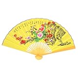 Éventails en papier portatifs : esthétique traditionnelle : présente un superbe design chinois qui met en valeur la beauté de la culture traditionnelle pour les amateurs de décoration et les éventails en soie dansants