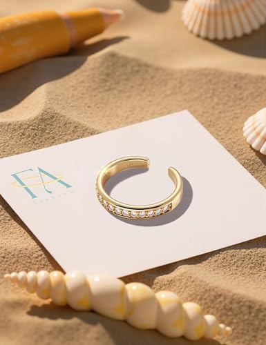 FIASASO 3Pcs Gold Filled Toe Rings for Women Non Tarnish 14K Gold Filled Toe Ring Adjustable Flower Cz Dainty Toe Ring Summer Beach Open Toe Rings Set Toe Jewelry Foot Jewelry4