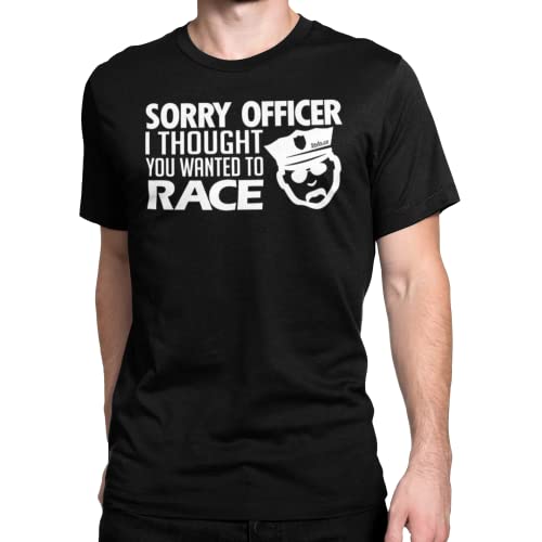 Sorry Officer I Thought T-Shirt (Large) Black #TOP15