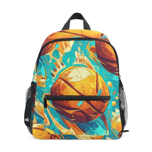 Sac à dos pour tout-petits basket bleu orange mini sac voyage 1-6 ans