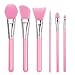 Anself 6pcs Silicone Makeup Brush Set Facial Mask Foundation Brushes Eyeshadow Eyebrow Brush Kit