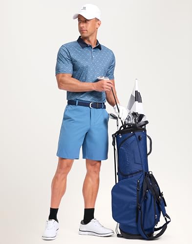 Image of Men's Golf Polo Shirts Dry Fit Performance Moisture Wicking Casual Print Golf Shirts for Men Breathable