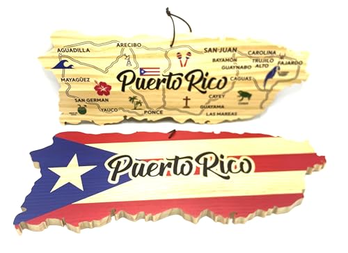 Tabla de cortar de madera con diseño Puerto Rico miniatura 4