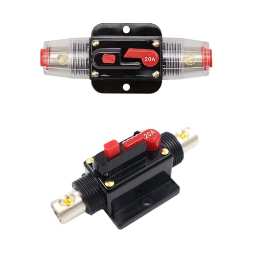 Disjoncteur de voiture,Fusible de réinitialisation de disjoncteur 20 A, Fusible de réinitialisation de l'interrupteur,avec fonction de réinitialisation...