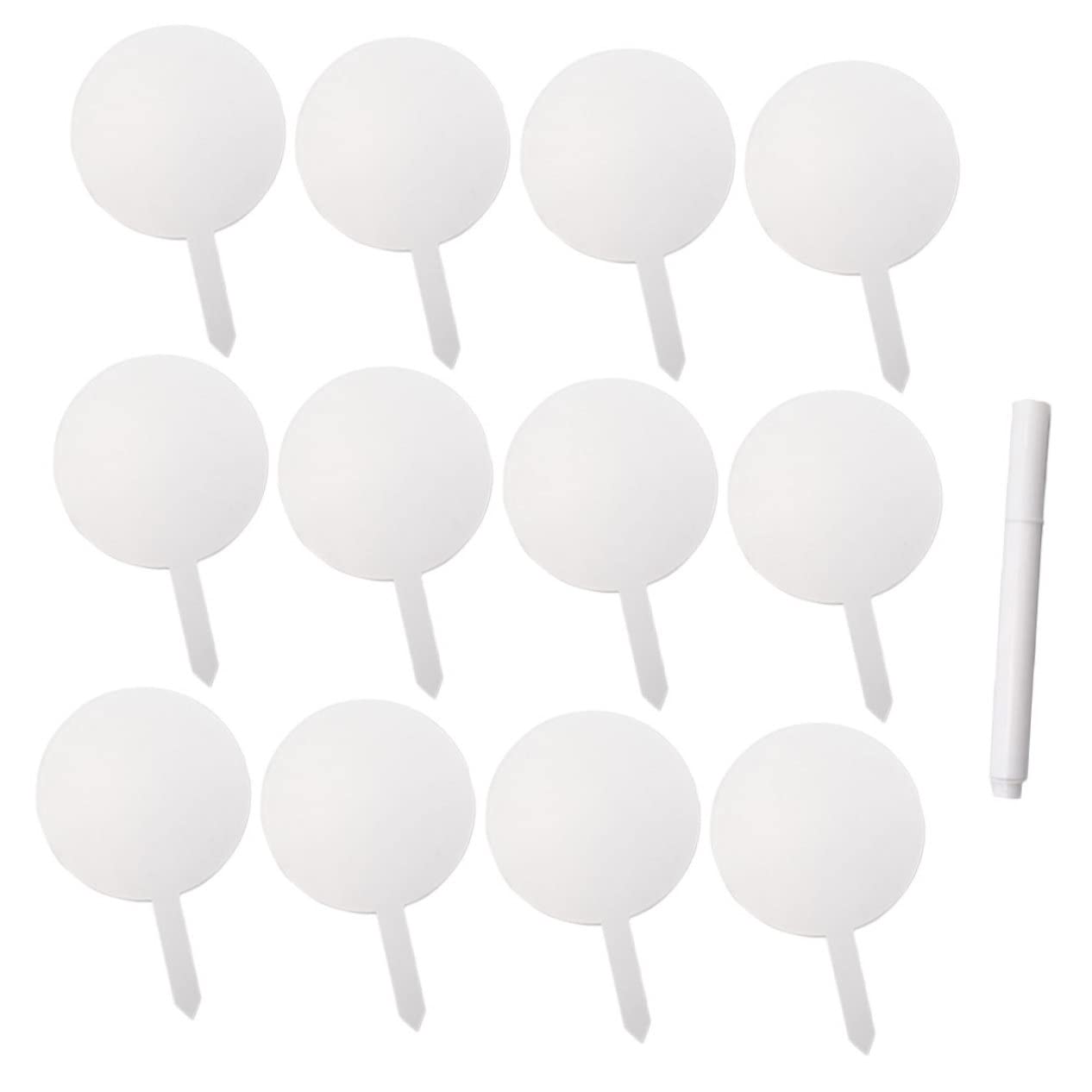 3 Sets Pflanzenetiketten Mit Stift Acryl-pflanzenmarkierungen Für Den Garten Leicht Zu Schreiben Und Zu Löschen 12 Stück * 3
