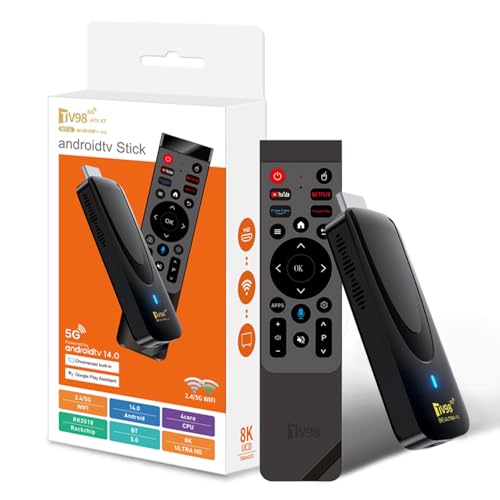 Android 14 bluetoothTV Stick, 2025 Largest 8K Streaming TV Stick,RAM 2GB ROM 16GB Dual WiFi 2.4G/5.8G 10K HDR 10+ Streaming Media Player
