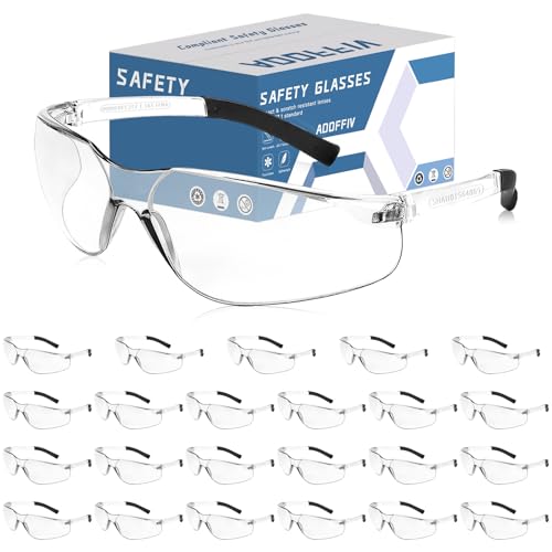 AOOFFIV 24 Pack Safety Glasses Clear Lens ANSI Z87.1