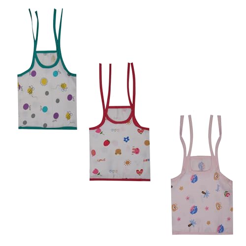 Image of V2M Cotton Jhabla New Born Baby Clothes 0-3 Months Pack of 3 Combo Set | Baby Clothes Set 0-3 Months | Newborn Baby Dress Cotton Soft | New Born Girl & Boy Dress Gift Set (Multicolor, 0-3M)