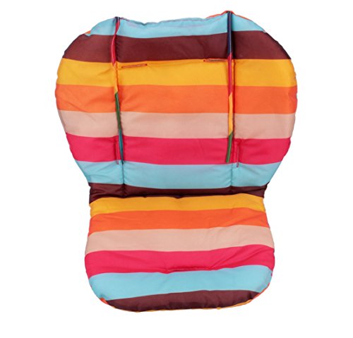 Mokril Baby Stroller/Car Seat/High Chair Rainbow Striped Breathable Water Resistant Cushion Liner Mat Pad Cover Protector #TOP1