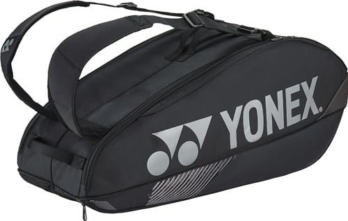 YONEX Tennis Badminton Racket Bag, Holds 6 Rackets, Black
