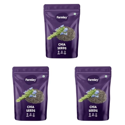 Image of Farmley Chia Seeds 500g, Pack of 3 I Seeds for Eating | Seeds for Weight Management | Rich in Calcium, Protein & Fibre