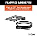 CURT 58300 Vehicle-Side Trailer Wiring Harness Mounting Bracket for 4-Way Flat, GLOSS BLACK POWDER COAT