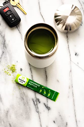 Matcha Love Japanese Matcha Unsweetened Green Tea Powder, 15 Single Serve Packets, 1.05 Ounces #TOP2