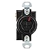 Bryant 23000-G Phenolic Locking Receptacle, 3P, 3W, Ground, 125V, 20A, Black