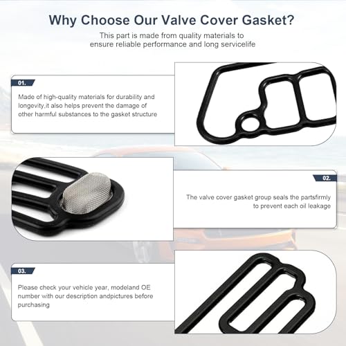 Image of 15815-R70-A01 15845-R70-A01 Cylinder Head Solenoid Valve Gasket Kit for Honda Acura RDX Accord /Accord CROSSTOUR /CROSSTOUR /Odyssey /Pilot 3.5L