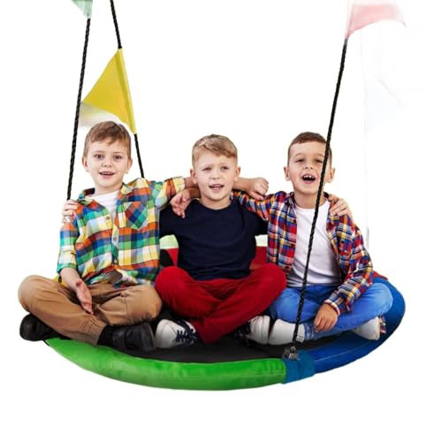 Outtec Columpio Nido - hasta 150 kg - Columpio de Red, Columpio Colgante, Columpio de Plato - Jardín, Terraza, Balcón, Porche