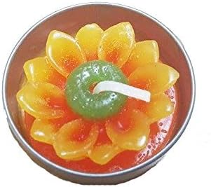 Candle : Handmade Candles:scented Sunflower Tealight Candles in Metal Cups for Home, Party Decoration, Gift, Souvenir(10 Pieces)