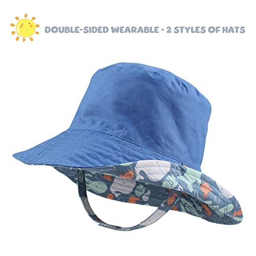 Summer Baby Sun Hat Infant Toddler Bucket Hats for Boys UPF 50+ Kids Boy Beach Hat 0-4 Years2