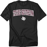 LOGOVISION Texas Southern University Arch Logo Adult T Shirt, Black, L