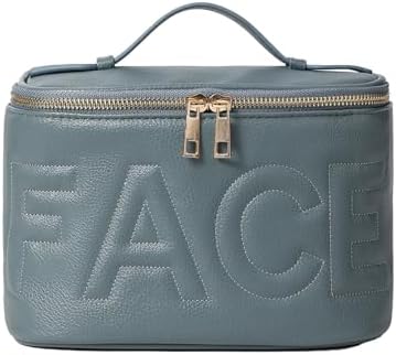 Travel Top Handle Cosmetic Bag for Women, Skin