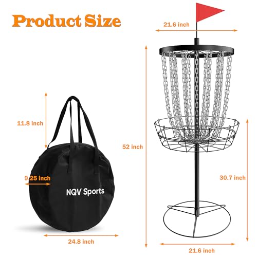 Image of Disc Golf Basket,Heavy Duty 24 Chain Portable Target