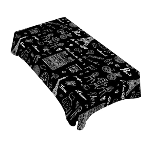 TKS MITLAN Eiffel Tower Tablecloth Decor France Paris Romance Art Modern Table Cloth Dining Room Kitchen Table Cover 52 x 70 Inch Oblong/Rectangle