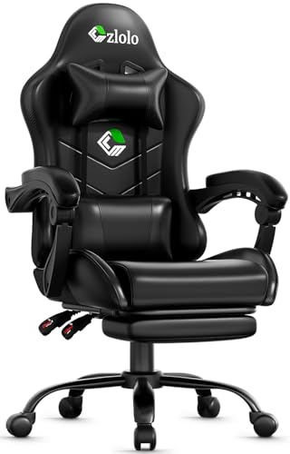 Czlolo Gaming Chair, Ergonomic Office Computer Chair with Footrest and