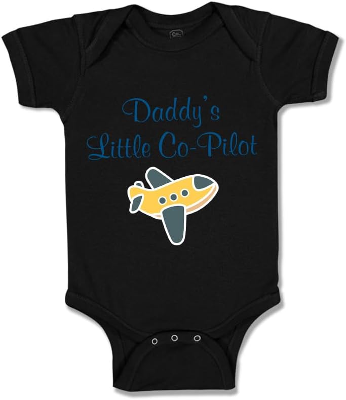 Cute Rascals Custom Baby Bodysuit Daddy's Little Co-Pilot Dad Father's Day Western Funny Cotton