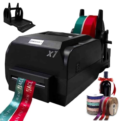 Impresora Digital de Cinta de Raso, máquina de impresión de Cinta de Raso de 2/4 Filas, máquina de impresión con Estampado de láminas para Envolver Regalos, Fiestas y más.
