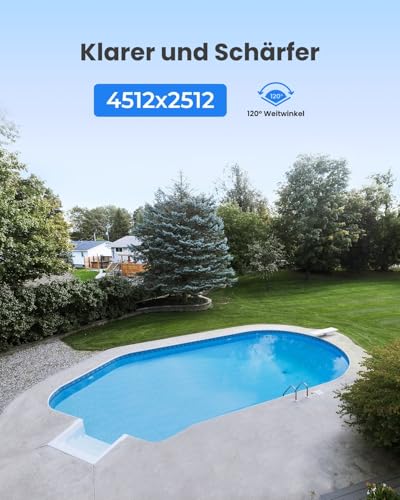 Reolink 12MP PoE Überwachungskamera Aussen mit IR- und Farbige Nachtsicht, Zwei-Wege-Audio, 24/7 Aufnahme, Smarte Erkennung, Zeitraffer, Outdoor IP-Kamera mit microSD Kartenslot, RLC-1224A