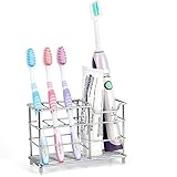 6-Slot Stainless Steel Bathroom Toothbrush Holder,Toothbrush Holder Toothpaste Stander Bathroom Organizer