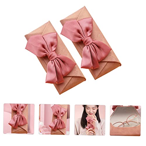 Boîte à étui de rangement antichoc Healvian avec nœud rose mignon - 4
