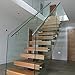 Minicem Glass Standoff Stainless Heavy Duty Glass Railings for Wood Deck Stairs (316 Satin 4 pcs)