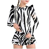 Girls Long Sleeve Rash Guard Swimsuits Ruffle Zip Front 2 Piece Bathing Suit UPF 50+ Skirted Swimwear for 2-12 Years