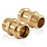 2 Stück Kupfer Übergangs Pressfitting, Pressfitting Muffe 28 mm x 1 AG, mit 1 Zoll Außengewinde, Press fitting für Trinkwasser & Heizungsinstallation, Muffe Anschluss Für Rohr-Aussendurchmesser 28 mm