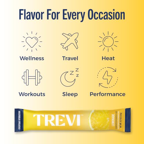 Image of TREVI Electrolytes Powder Packets, Sugar Free Hydration, Lemonade 20 Pack