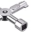 WILLBOND Meter Box Key Hose Key Spigot Key Gas Key 4 Way Multi Functional Utilities Key for Electric Cupboard Cabinet Opening Key(Silver)