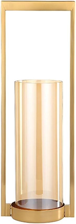 Glass Candlestick Romantic Candlelight Dinner Modern Minimalist Living Room Dining Table Creative Home Decoration Ornaments Candlestick (Size : M) ()