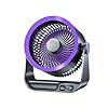 Aosun Ventilateur USB Silencieux Avec Refroidissement Puissant, 10 Vitesses RéGlables à 180° Avec éCran Led Et Fonction De Montage Mural, IdéAl Pour Chambre, Maison Et Bureau