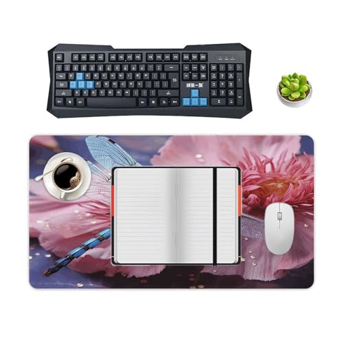 Sous-main étanche fleur bleue contre rayures et taches de bureau - 4