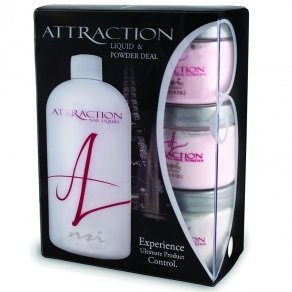 NSI ATTRACTION ACRYLIC NAIL BUILDER KIT - 8oz NAIL LIQUID & 3 x 40g POWDERS