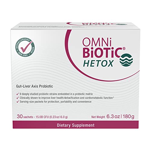 Image of OMNi BiOTiC Hetox - Probiotic Powder for Liver Support & Metabolic Health | Clinically Studied to Support the Gut-Liver Axis and the Body's Natural Detoxification Processes, Hypoallergenic, Non-GMO