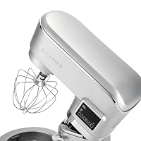 KLAMER Küchenmaschine Classic 1400 W – 5,5 L Rührschüssel aus Edelstahl, Knet-, Rühr- & Schneebesenaufsatz, Timer & LED-Display, stabile Saugnapffüße, ideal für Brot-, Kuchen- & Pizzateig – Ansicht 4