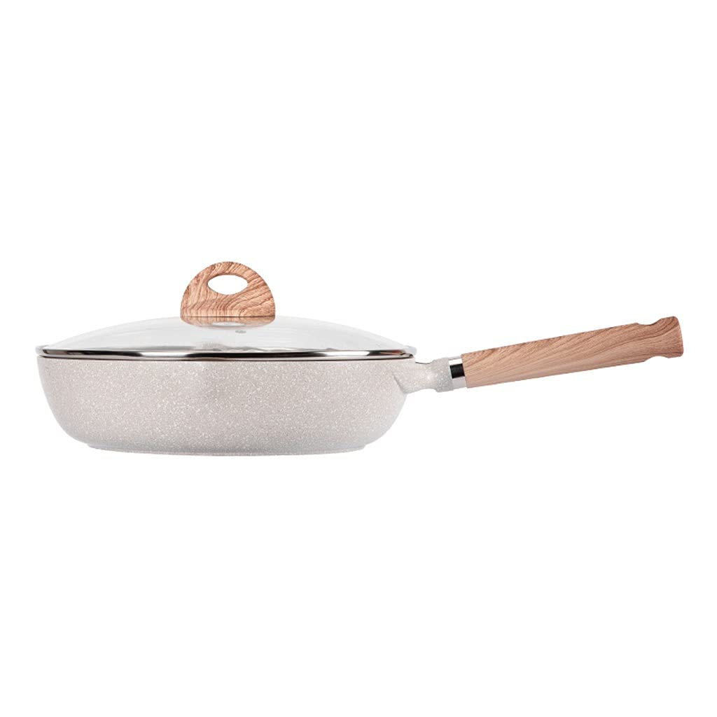 Granite-Coated Omelet Pan with Lid & Wooden Handle