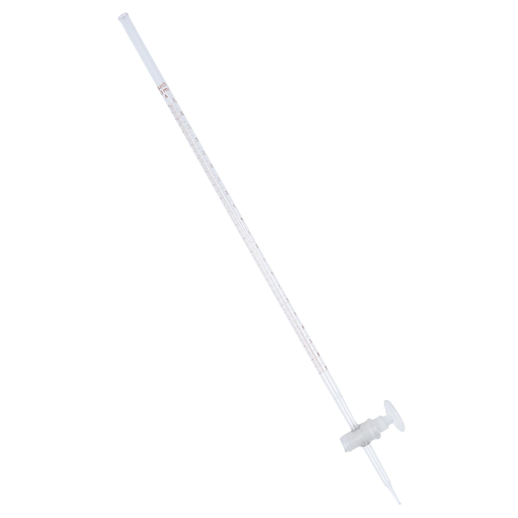 COLLBATH Burette de laboratoire chimique en verre borosilicate - Idéal pour la titration acide Équipé d'un robinet d'arrêt - Convient aux classes scolaires et aux expériences scientifiques