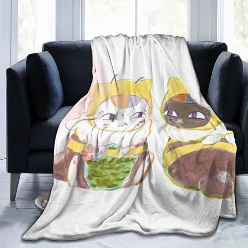 ニャンコ先生 夏目友人帳 掛け布団 敷き毛布 フランネル 吸湿発熱 タオルケット肌触り 軽く柔らかい 静電気防止 ふわふわ 両面使え 四季通用 子供用 寝具 抗菌防臭エアコン毛布