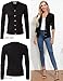 GRACE KARIN Women Black Lightweight Button Up Cardigan, Long Sleeve V Neck Sweater Trendy, Open Front Soft Classic Jackets XL