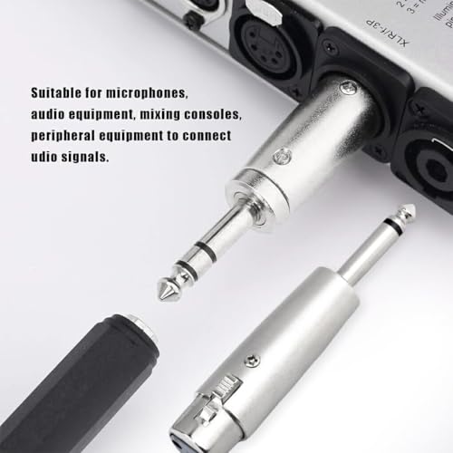 Image of MX XLR Female to 1 /4 inch (6.35mm) TS Male Adapter - Balanced Audio Connector for Mixer, Amplifier, Microphone - 2 Pack